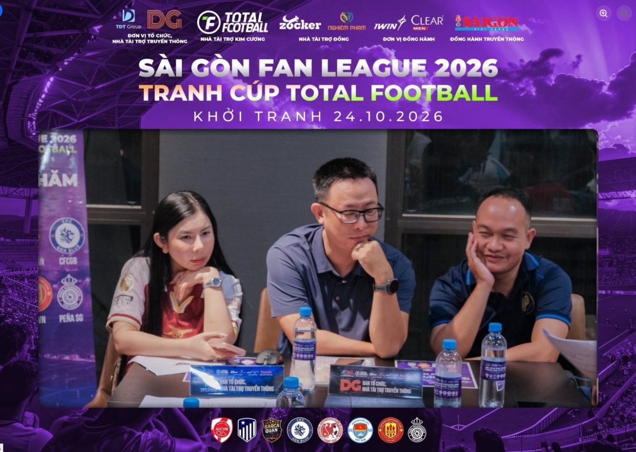 Đại diện Ban Tổ chức Sài Gòn Fan League 2026 tại buổi họp báo