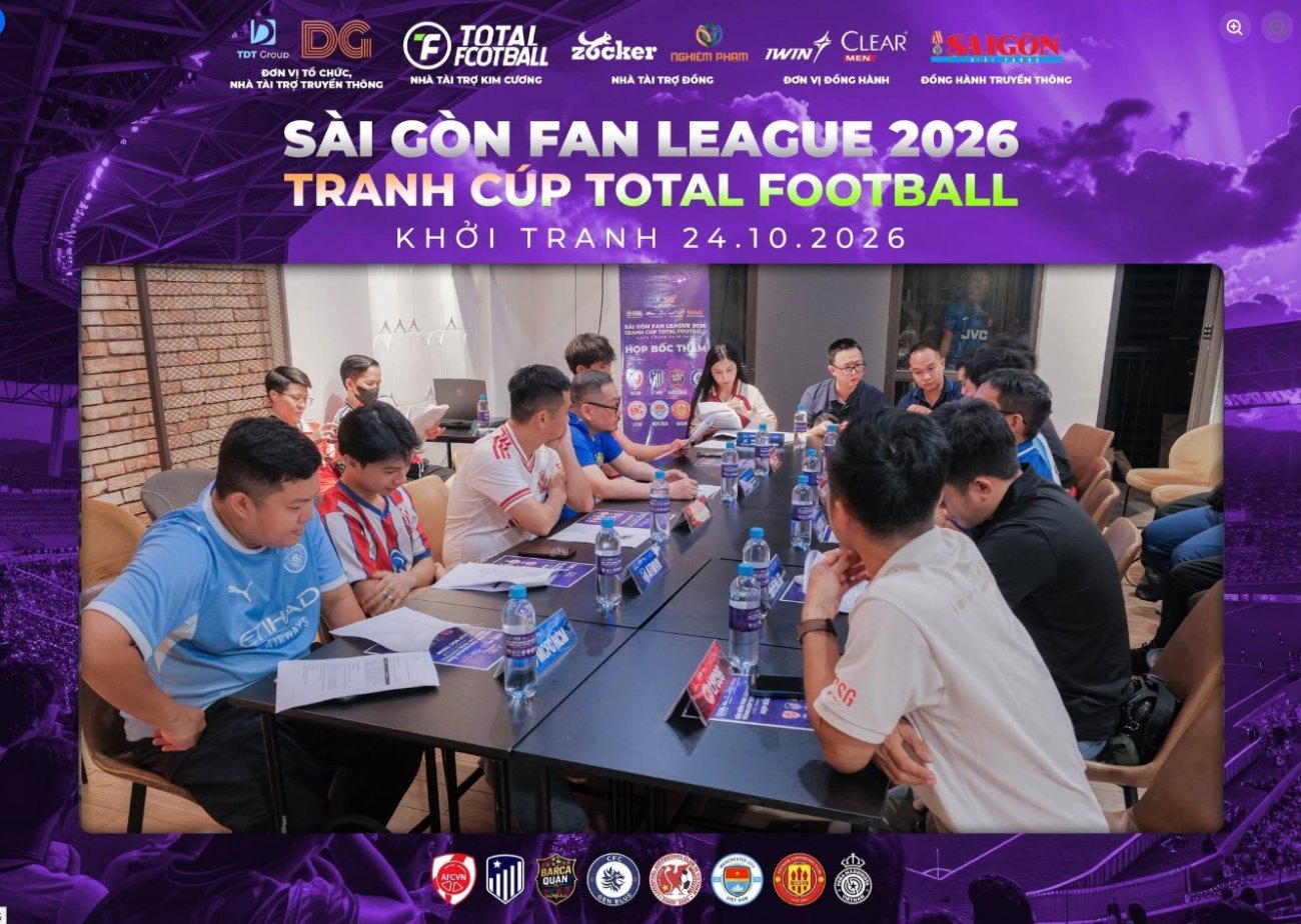 Đại diện các đội bóng dự họp bốc thăm Sài Gòn Fan League 2026