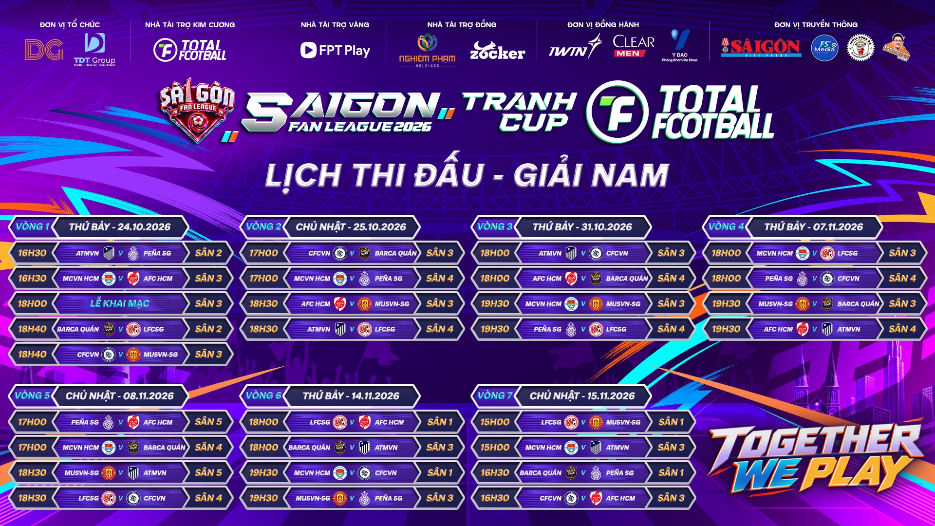 Điều lệ giải Nam Sài Gòn Fan League 2026