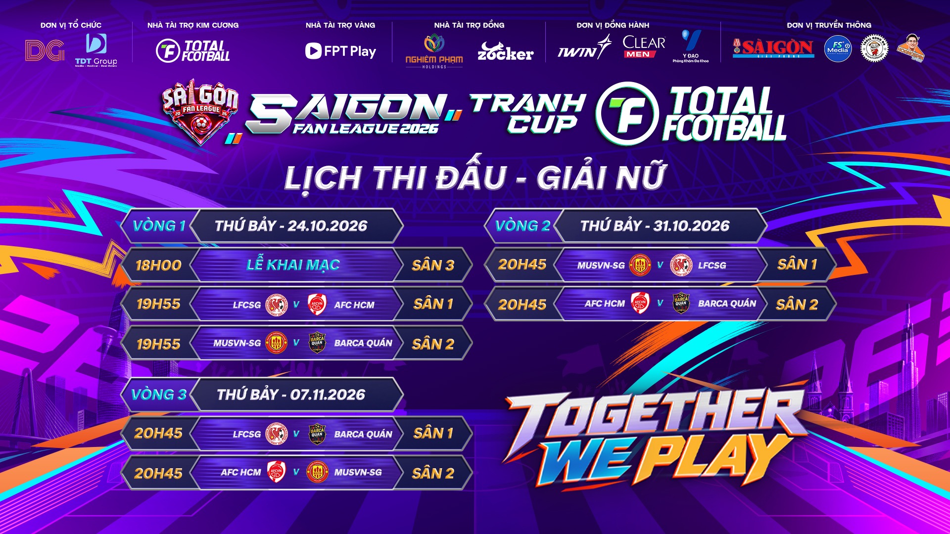 Điều lệ giải Nữ Sài Gòn Fan League 2026
